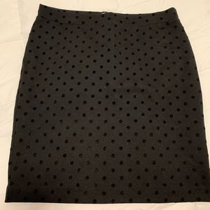 Black polka dot skirt